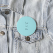 Modern Alice Blue Minimalist Personalized Badge Bu Button (Beispiel)