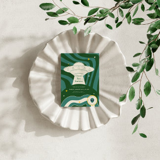 Modern alien 1st birthday  einladung