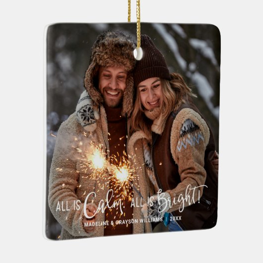 Modern All is Calm All is Bright Foto Keramikornament (Rechts)