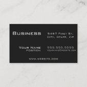 Modern alles schwarze No.1 Visitenkarte (Rückseite)
