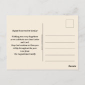 Modern ALLES ÜBER JESUS Christliche Ostern Postkarte (Rückseite)