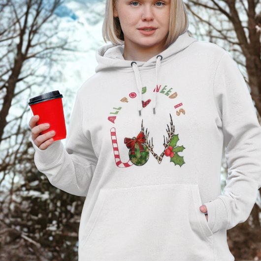 Modern Alles, was du brauchst, sind Weihnachtsfrau Hoodie
