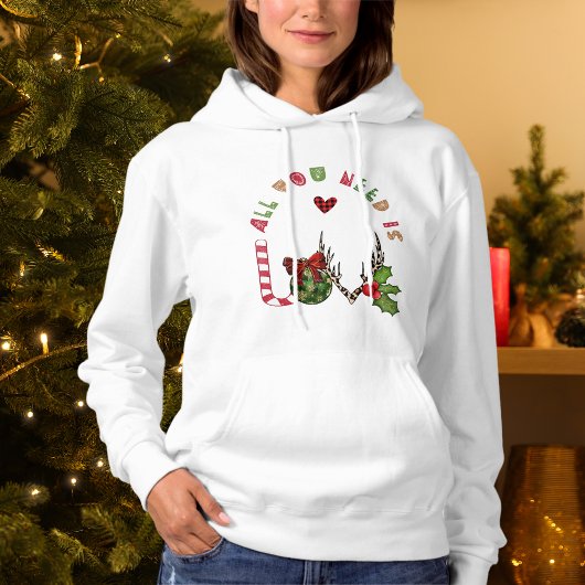 Modern Alles, was du brauchst, sind Weihnachtsfrau Hoodie