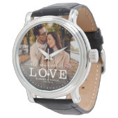 Modern Alles, was Sie brauchen, ist LIEBE Hochzeit Armbanduhr (Schrägansicht)