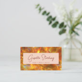 Modern Amber Opal QR Code Visitenkarte (Stehend Vorderseite)