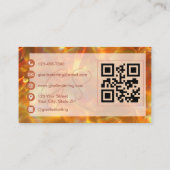 Modern Amber Opal QR Code Visitenkarte (Rückseite)