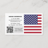 Modern America, Business Card, American Flag / USA Visitenkarte (Rückseite)