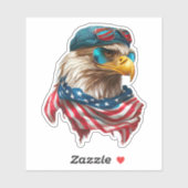 Modern American Eagle Tough Rider Aufkleber (Blatt)