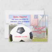 Modern American Flag Soccer Birthday Einladung (Vorderseite)