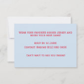 Modern American Flag Soccer Birthday Einladung (Rückseite)