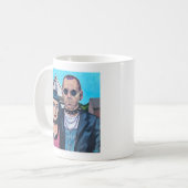 Modern American Gothic Art - Grant Woods Inspired Kaffeetasse (Vorderseite Links)