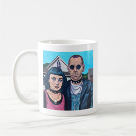 Modern American Gothic Art - Grant Woods Inspired Kaffeetasse