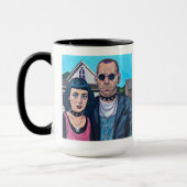 Modern American Gothic Art - Grant Woods Inspired Tasse (Links)