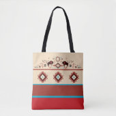 Modern American Native Influenced Pattern Monogram Tasche (Vorderseite)