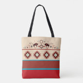 Modern American Native Influenced Pattern Monogram Tasche (Rückseite)