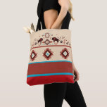 Modern American Native Influenced Pattern Monogram Tasche<br><div class="desc">This design features a pattern influenced by Native Americans.

Bold colors and beautiful,  typical patterns combined with a modern style make it a real eye-catcher.

Easy to personalize.</div>