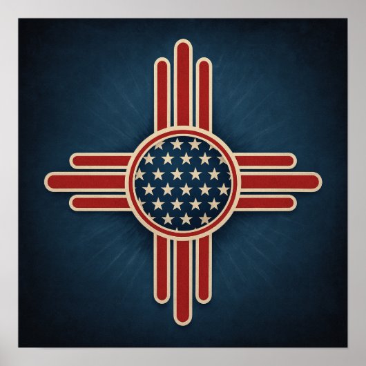 Modern American Zia Emblem – Bold Patriotic Southw Poster (Vorne)