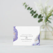 Modern Amethyst Watercolor Geode BarefootBride™ Visitenkarte (Stehend Vorderseite)