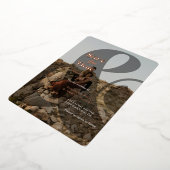 Modern Ampere und Overlay 2 Fotos Save the Date Folieneinladung (Gedreht)