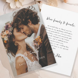 Modern, Ampersand, Schriftart Handschrift, 1 Foto Dankeskarte