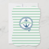 Modern Anchor Nautical Neutral Baby Shower Einladung (Rückseite)