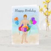 Modern and Chic Birthday Card Karte (Gelbe Blume)