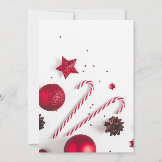 "Modern and Elegant Christmas & New Year Invitatio Dankeskarte (Rückseite)