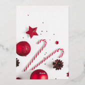 "Modern and Elegant Christmas & New Year Invitatio Folieneinladung (Rückseite)