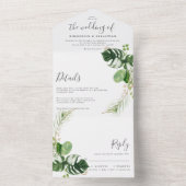 Modern and elegant tropical frame all in one einladung (Innen Boden)