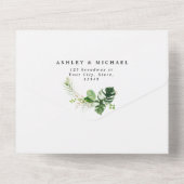 Modern and elegant tropical frame all in one einladung (Rückseite)