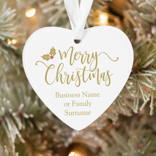 Modern and Minimalist Gold Christmas Ornament (Baum)