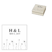Modern and Minimalist Twig anf Wildflowers Design Gummistempel (Stempel)
