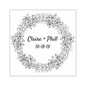 Modern and Minimalist Twigs and Flowers Design Gummistempel (Prägung)