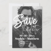 Modern and simple Wedding Photo Save The Date (Vorderseite)