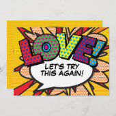 Modern ändern Sie den Date Comic Book Fun Einladung (Vorne/Hinten)