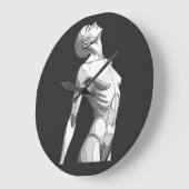 Modern Android Sketch - Minimalist Wall Clock Große Wanduhr (Winkel)