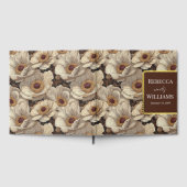 Modern Anemones Accent Fall Wedding Gästebuch (Voll)