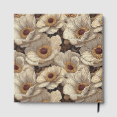 Modern Anemones Accent Fall Wedding Gästebuch (Rückseite)