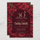 Modern Anemones Aesthetic 70Th Birthday Einladung (Vorne/Hinten)