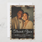 Modern Anemones Inspired Garden Wedding Dankeskarte (Vorderseite)