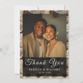 Modern Anemones Inspired Garden Wedding Dankeskarte