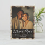 Modern Anemones Inspired Garden Wedding Dankeskarte (Stehend Vorderseite)