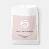 Modern angepasste Logo-Backen Pink Paper Bag Geschenktütchen (Vorderseite)
