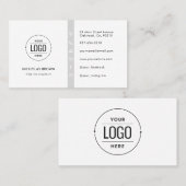Modern angepasste Logos Moderne Minimalistische So Visitenkarte (Vorne/Hinten)