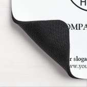 Modern angepasstes Firmenlogo für Schwarz & Weiß Mousepad (Ecke)