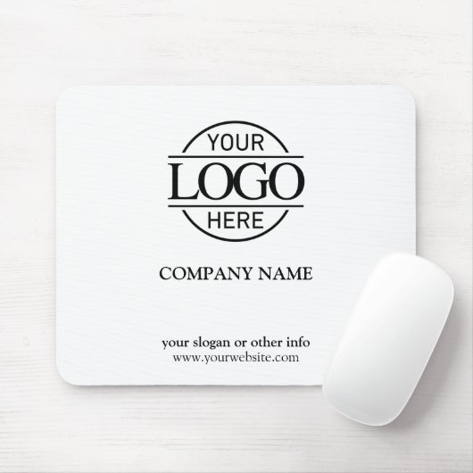 Modern angepasstes Firmenlogo für Schwarz & Weiß Mousepad (Mit Mouse)
