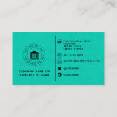 Modern angepasstes Logo Einfache Minimalistische S Visitenkarte (Rückseite)