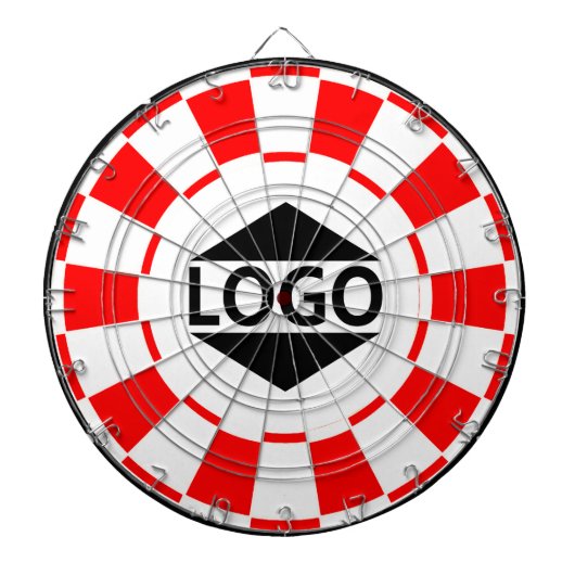 Modern angepasstes Logo-Image für Rot und Weiß Dartscheibe (vorne)