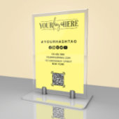 Modern angepasstes Logo | Social Media Sign Table Tischnummer