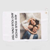 Modern angepasstes Logoteam-Logo für Foto oder Log Golfhandtuch (Horizontal)